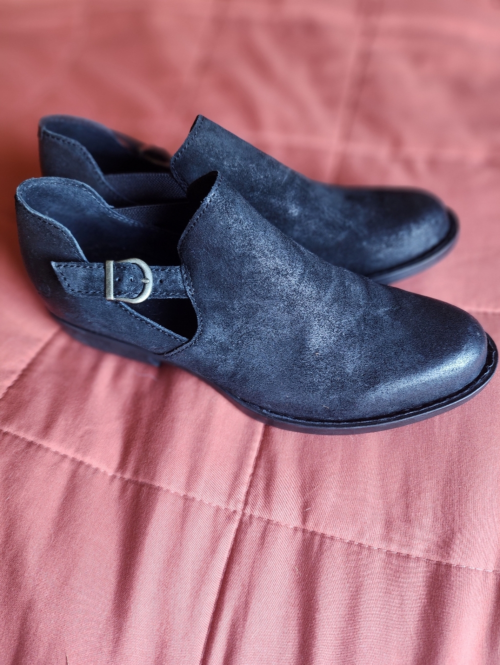 New Women Born Booties Shoes Black Leather 8.5